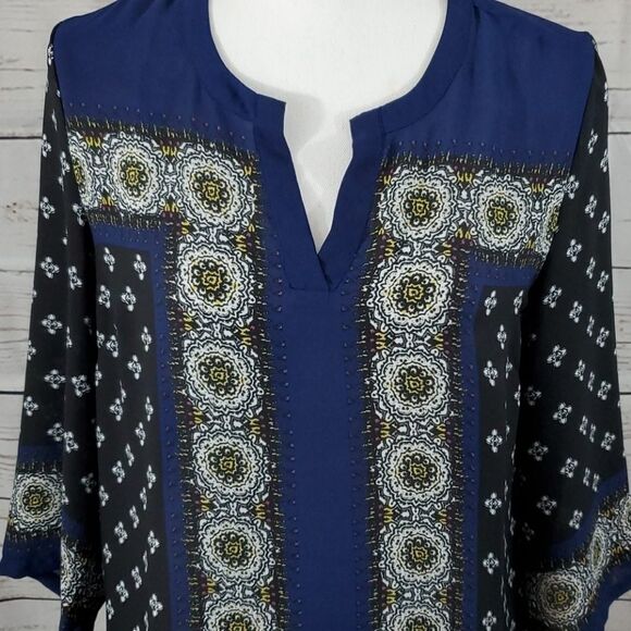 Artisan NY 3/4 Sleeve Bohemian Style Blouse - Picture 6 of 8